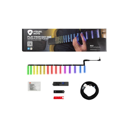 Kit d'Apprentissage Guitare Visual Note avec Feuille LED RGB