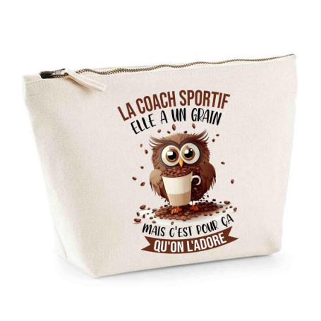 Trousse Vintage Élégante en Coton - Pochette Maquillage et Toilettes