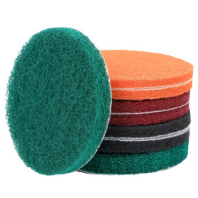QWORK Set de 8 Tampons à Polir Abrasifs 125 mm - Grain P80 à P600