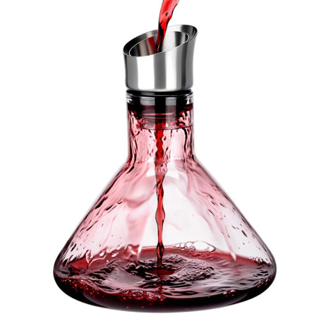 Carafe à Vin QWORK 1500ml en Verre avec Filtre Acier Inoxydable