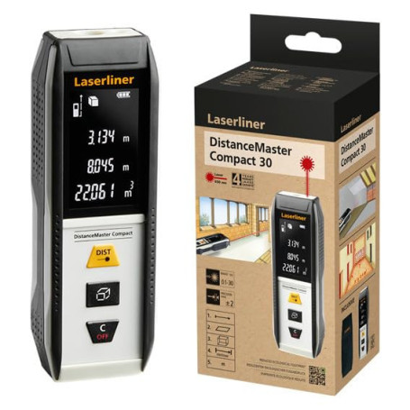 Télémètre Laser Compact Laserliner DistanceMaster 30 m avec Sac de Transport