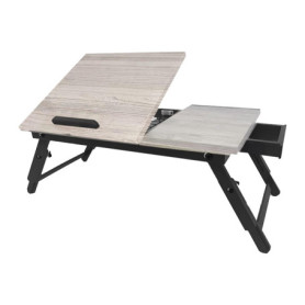 Table Pliable en Bambou pour Ordinateur Portable - Relaxdays
