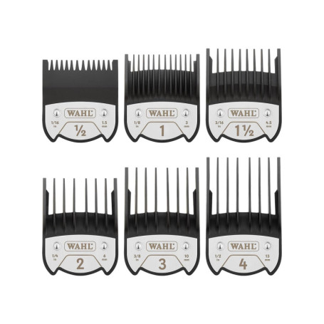 Set de Peignes Magnétiques Premium Wahl pour Tondeuse - Longueur 1,5 à 13 mm