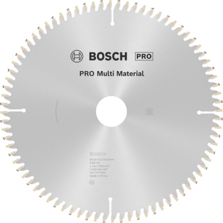 Lame de Scie Circulaire PRO Multi Matériaux Bosch - 216 mm