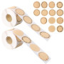 Pack de 1000 Étiquettes Autocollantes Rondes en Papier Kraft - 13 Motifs Décoratifs