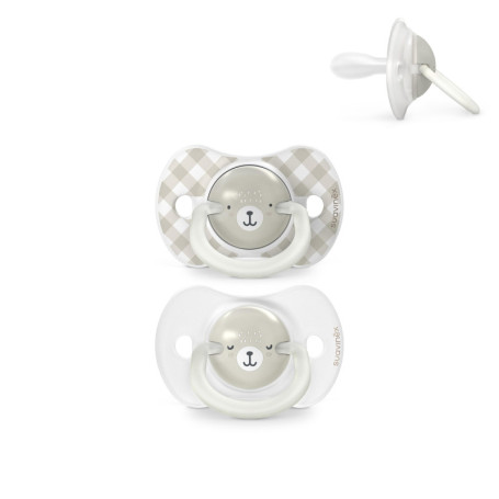 Lot de 2 Sucettes Brillantes pour Bébé 0-6 Mois - Suavinex SX Pro
