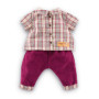 Ensemble Chemise à Carreaux et Pantalon Petit Explorateur pour Poupon 30 cm