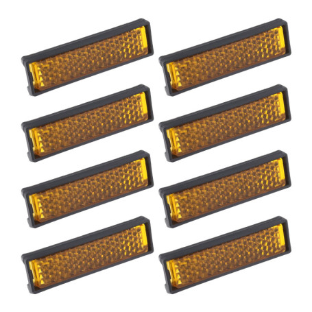 eMagTech Lot de 8 Réflecteurs Jaunes pour Pédales de Vélo - Sécurité Nocturne