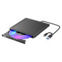 Lecteur DVD Externe Ultra Mince USB 3.0 en Métal Brossé pour Mac et PC
