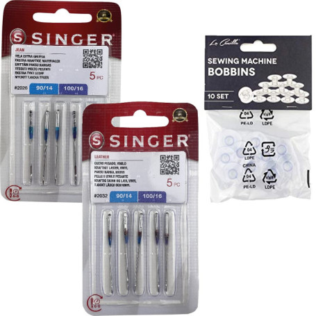 Lot de 2 Paquets d'Aiguilles Universelles pour Machines à Coudre Singer