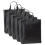 Lot de 5 Sacs de Course IPEA en TNT - Tote Bags Réutilisables Noirs
