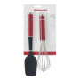 Ensemble de Pâtisserie KitchenAid en Silicone et Acier Inoxydable - 2 Pièces Rouge