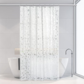 Rideau de Douche Transparent OTraki 120 x 200 cm - Imperméable et Anti-Moisissure