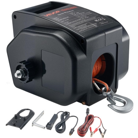 Treuil Électrique VEVOR pour Bateau 12V - 900 kg avec Télécommande