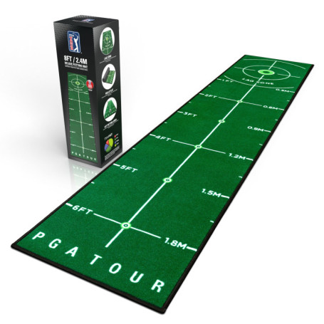 Tapis de Golf PGA TOUR Deluxe 2,4 m pour Entraînement Intérieur