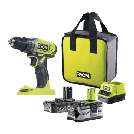 Perceuse-visseuse sans fil RYOBI 18V ONE+ avec 2 batteries lithium