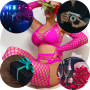 PARUPRUP Femme Sexy Résille Ensemble Lingerie Creux Bodystocking Sans Manches Haut Élastiques Porte-Jarretelles Transparente Bod