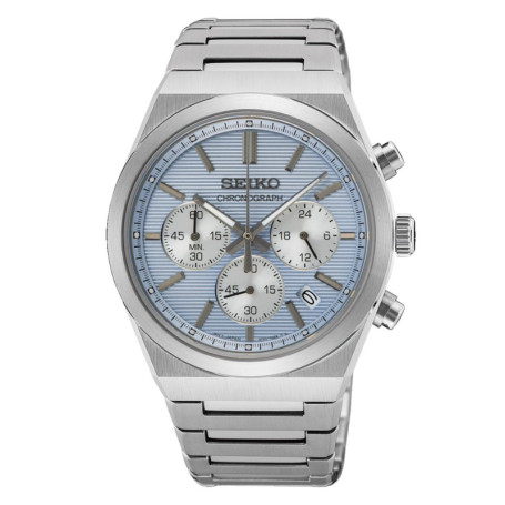 Montre Chronographe Seiko Homme Argentée en Acier Inoxydable - SSB459P1