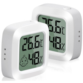Vinabo Ensemble de 2 Hygromètres Numériques Précis pour Intérieur
