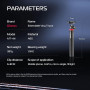 ULANZI MT-44 Perche à Selfie Bluetooth 147 cm, 2 en 1 Portable Trépied pour Smartphone Appareils Photo avec 360° Rotule, Support