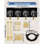 Carburant Aspirateur Synchroniseur Coffret 4pcs Jauges à Vide de Synchronisation de Carburateur sur Plaque Fixe pour Voiture Aut