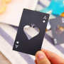 Tomedeks 2 pièces Ouvre-bouteille de poker, ouvre-bouteille en acier inoxydable, adapté à la taille du portefeuille cadeau pour 
