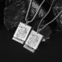 Liitata Pik Carte de Jeu Pendentif Collier Acier Inoxydable Cartes de Poker Pendentif Chaîne Rock Punk Hip Hop Colliers pour Hom