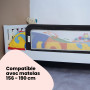 Safety 1st Portable Bed Rail, Barrière de lit enfant pliable, 18 mois-5 ans, Barrière de sécurité enfant lit, Tissu en maille, F