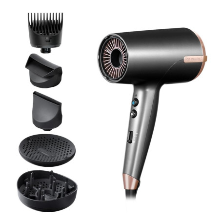 Remington ONE Sèche-cheveux ionique [puissant & rapide] Dry&Style (2000W, 120 km/h flux d'air, 5 embouts:Flyaway, 2 diffuseurs: 