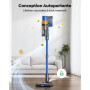 SunSare Aspirateur Balai sans Fil, 600W/50KPA/65Mins Aspirateur sans Fil Puissant avec Pliable Adaptateur, Tuyau 1M, Parfumé, Ch