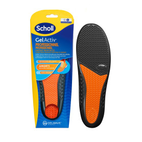 Scholl Semelles GelActiv Professionnel - Chaussures de travail Hommes - Pour un confort durable avec une absorption des chocs et