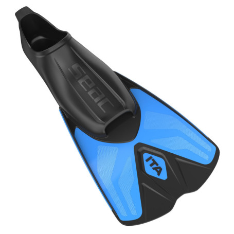 Palmes Courtes SEAC ITA pour Natation et Apnée - Légères et Performantes - Bleu 46/47