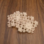 Set de 4 Appliques en Bois Sculpté Fleur pour Décoration Intérieure