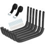 Heavdace Lot de 6 Crochets de Rangement Robustes pour Garage - Support Mural Noir