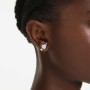 Clous d'oreilles Swarovski Idyllia en cristal en forme de cœur
