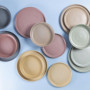 Lot de 6 assiettes plates Berlin en grès effet pierre