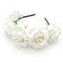 Serre-tête Élégant en Fleurs Blanches pour Femme