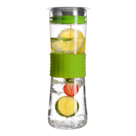 Carafe en Verre GRÄWE avec Manchon en Silicone Vert - 1 Litre