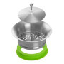 Carafe en Verre GRÄWE avec Manchon en Silicone Vert - 1 Litre