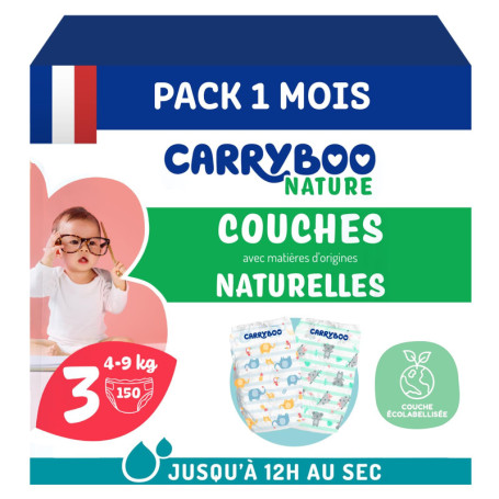 Couches Écologiques Taille 3 pour Bébé - Ultra Absorbantes et Douces - Pack de 150