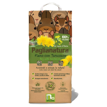 Foin de Pissenlit Naturel 1300 g - Nourriture Riche en Fibres pour Petits Animaux