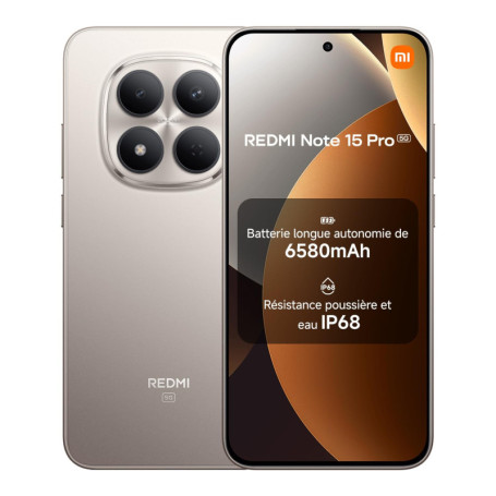 Xiaomi Redmi Note 15 Pro 5G - Smartphone 8 Go RAM, 512 Go, Écran AMOLED 6,83"