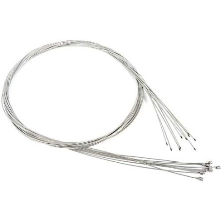 Câble de Dérailleur Universel en Acier Galvanisé - 10 Pcs de 2m pour Vélo