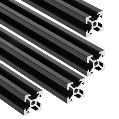 Profilé en Aluminium Anodisé 2020 Type V 300 mm pour Imprimantes 3D et CNC - QWORK