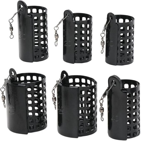 Mangeoires Feeder en Métal AMJKEJI - 6 Pièces pour Pêche à la Carpe