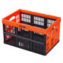 Lot de 6 Caisses Plastiques Pliables 45L avec Poignées - Rangement Empilable