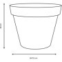 Pot de Fleur Rond Toscane EDA - Ø 48 cm - Orange Terre Battue 182,36 €