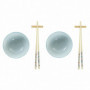 Set de sushi DKD Home Decor Bleu Blanc Bambou Grès (30 x 21 x 7 cm) 26,99 €