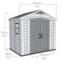 Abri de jardin KETER Factor 4.45 en résine marron - 182 x 256.6 x 243 cm
