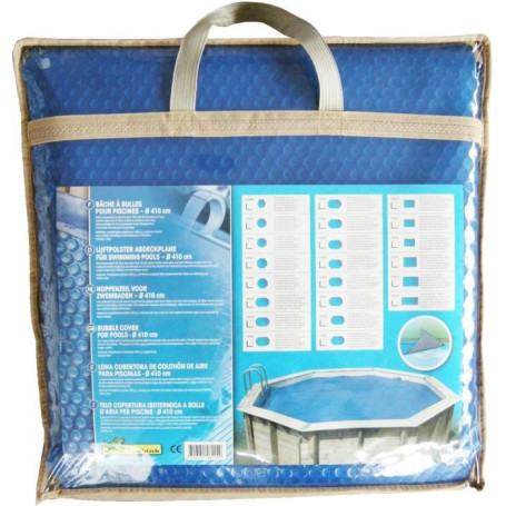Bâche à bulles Ubbink pour piscine rectangulaire 350x650 - 400 microns - Bleue